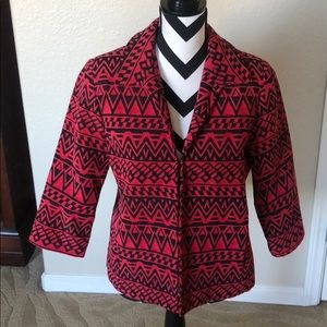 Red & black work blazer - Alfred Dunner